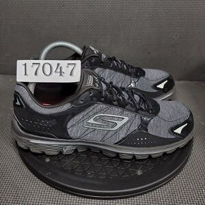 Skechers Go Walk Flash Shoes Womens Sz 8 Gray Black Trainers